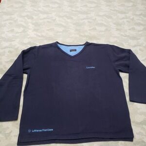 Schoffel Shirt Mens XL Blue Pullover V-Neck Long Sleeve